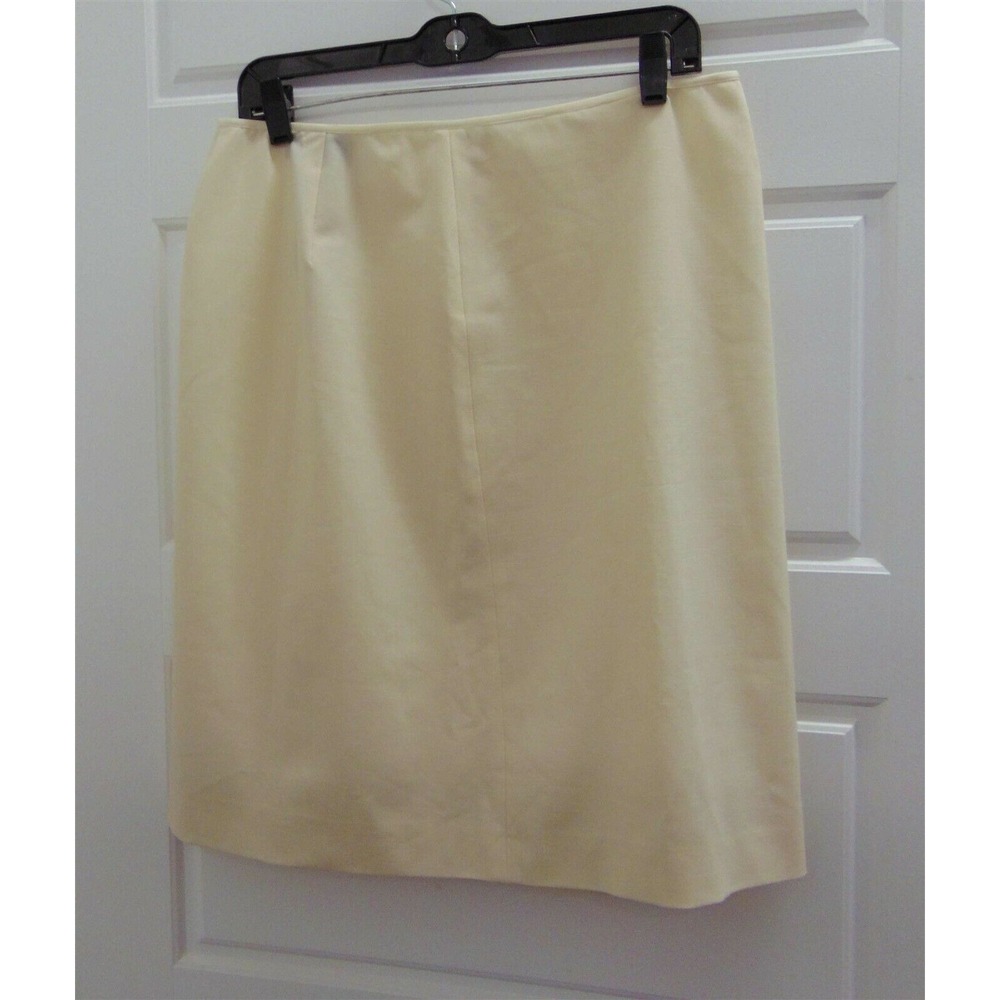 New Fendi 365 Italy Wool Bend Ivory Skirt Italy sz 44 10